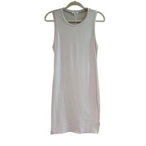 Standard James Perse Women’s Cotton Crewneck Tank Dress in Pearl Size 1 Small